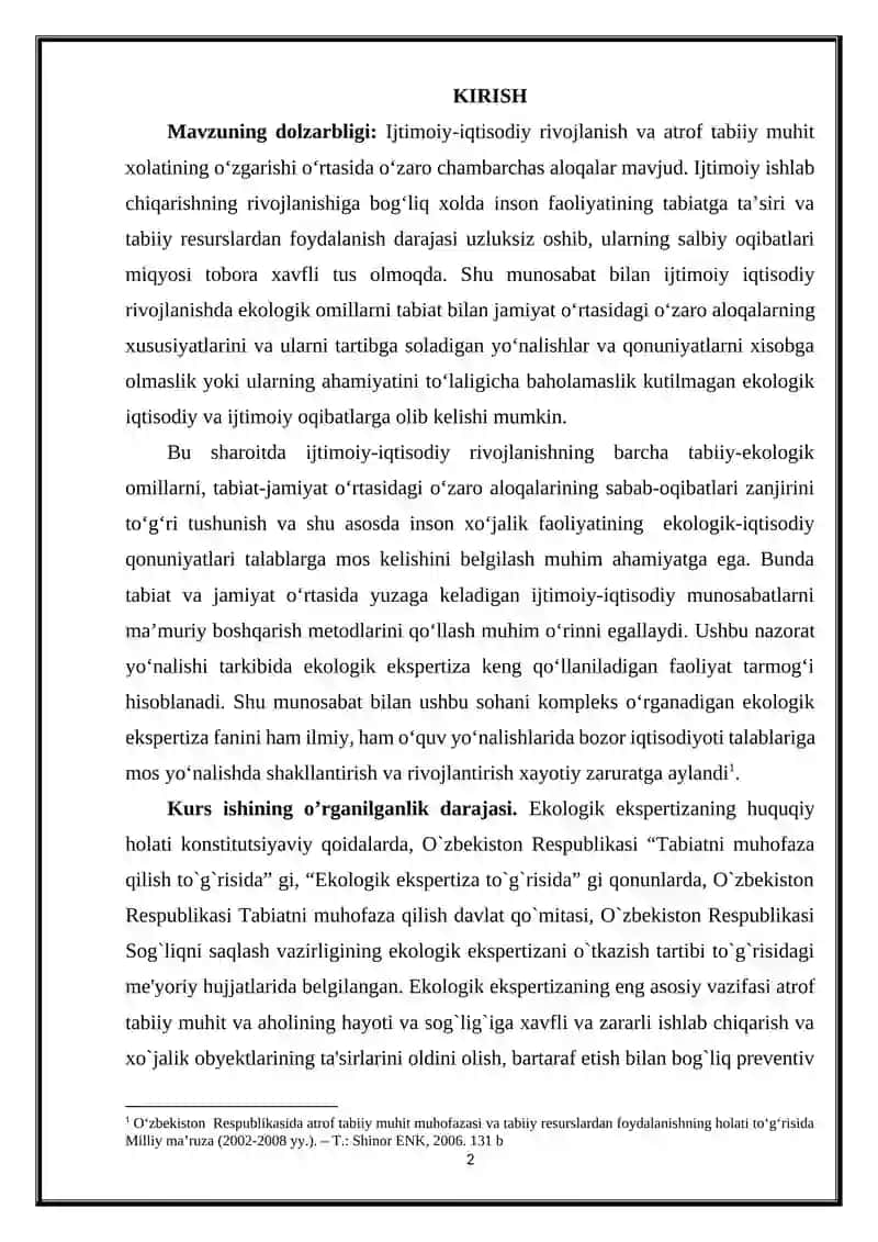 EKOLOGIK EKSPERTIZANING HUQUQIY ASOSLARI 2