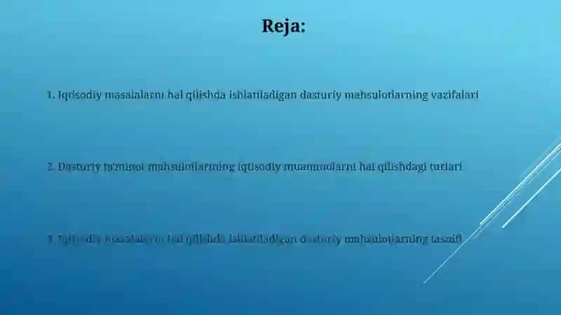 Operatsiyalarni tadqiq qilish va optimallashtirish dasturlari 2