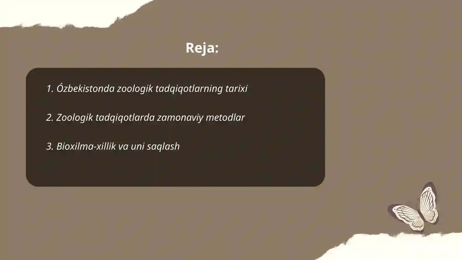 Ózbekistonda zoologik tadqiqotlarning rivojlanishi 2