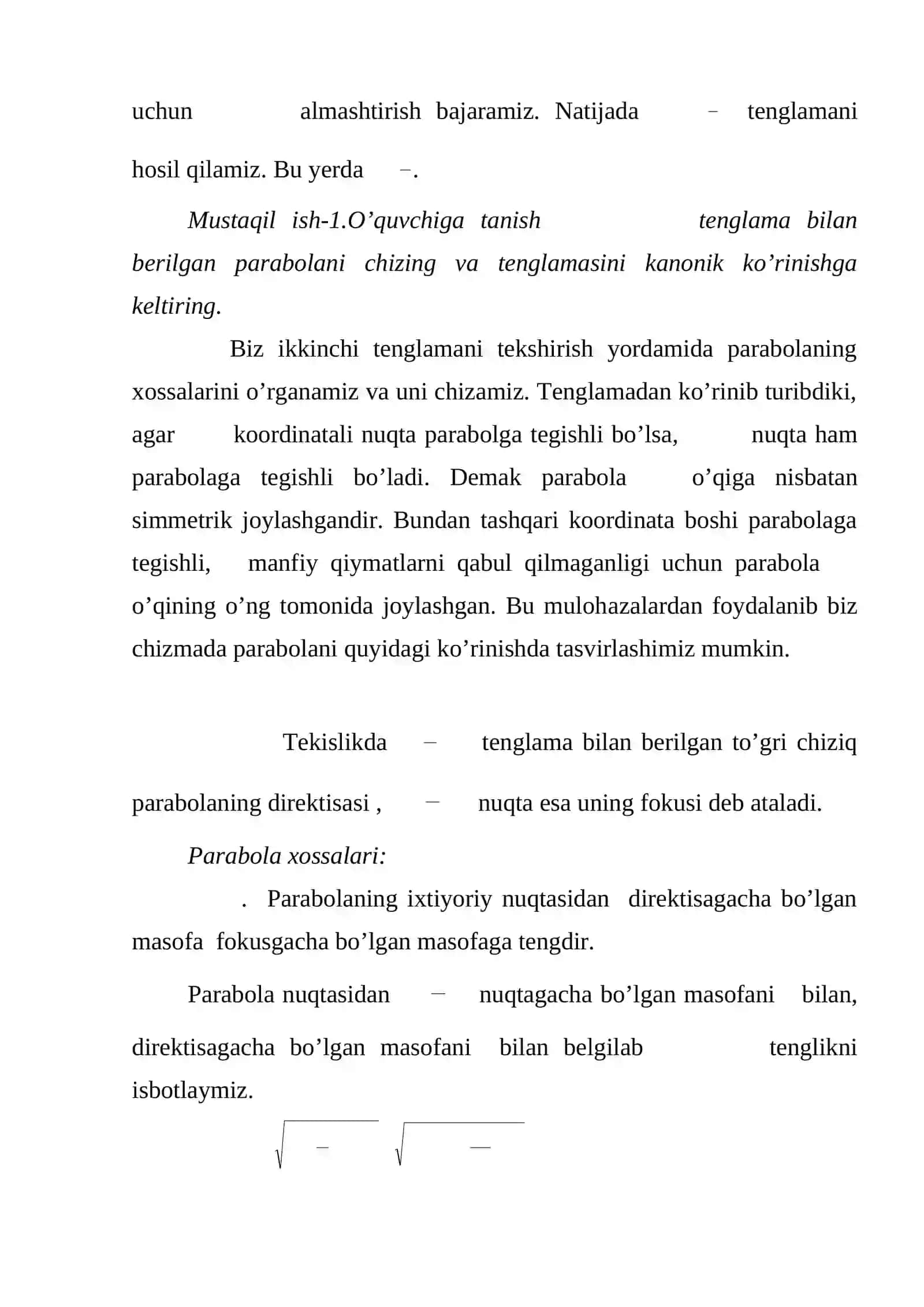 Tekislikda dekart koordinatalar sistemasi 2