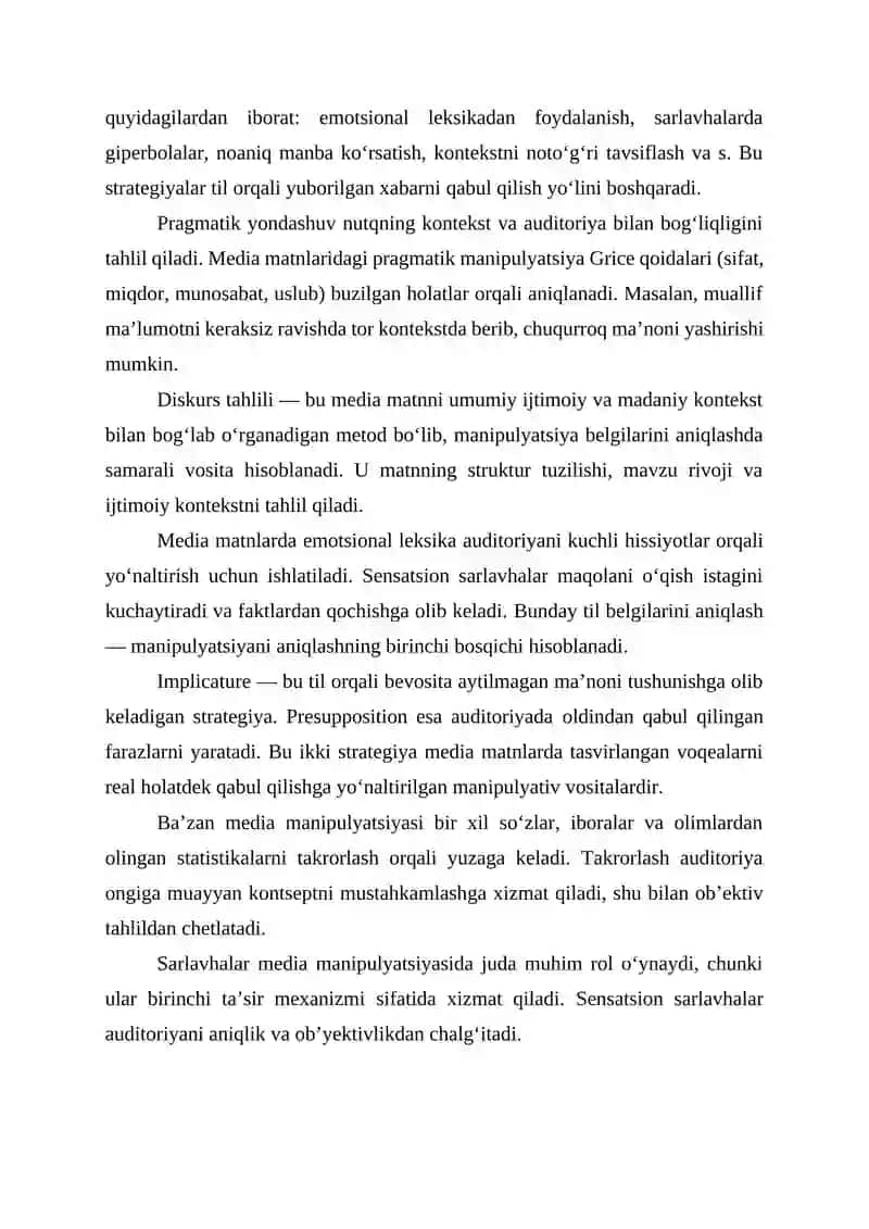 MEDIYA MANIPULYATSIYALARNI ANIQLASHDA LINGVISTIK VA SEMIOTIK METODLAR 2