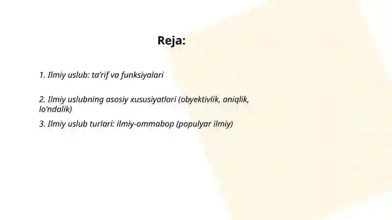 Ilmiy uslub turlari va xususiyatlari 2