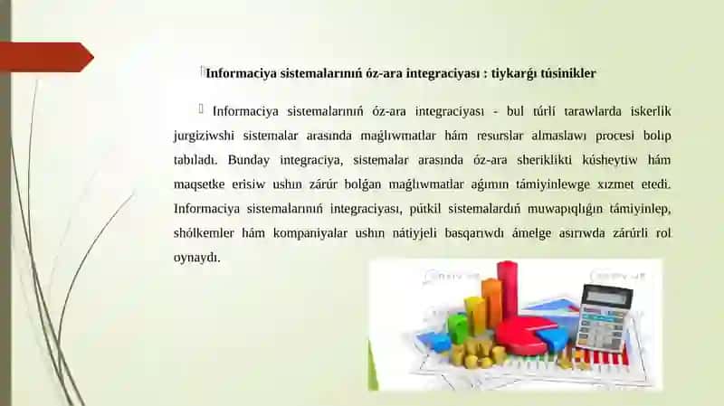 Informaciya Sistemalarınıń óz-ara Integraciyası 2