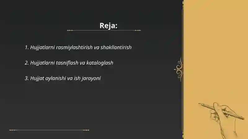 Hujjatlashtirish va inventarizatsiya 2
