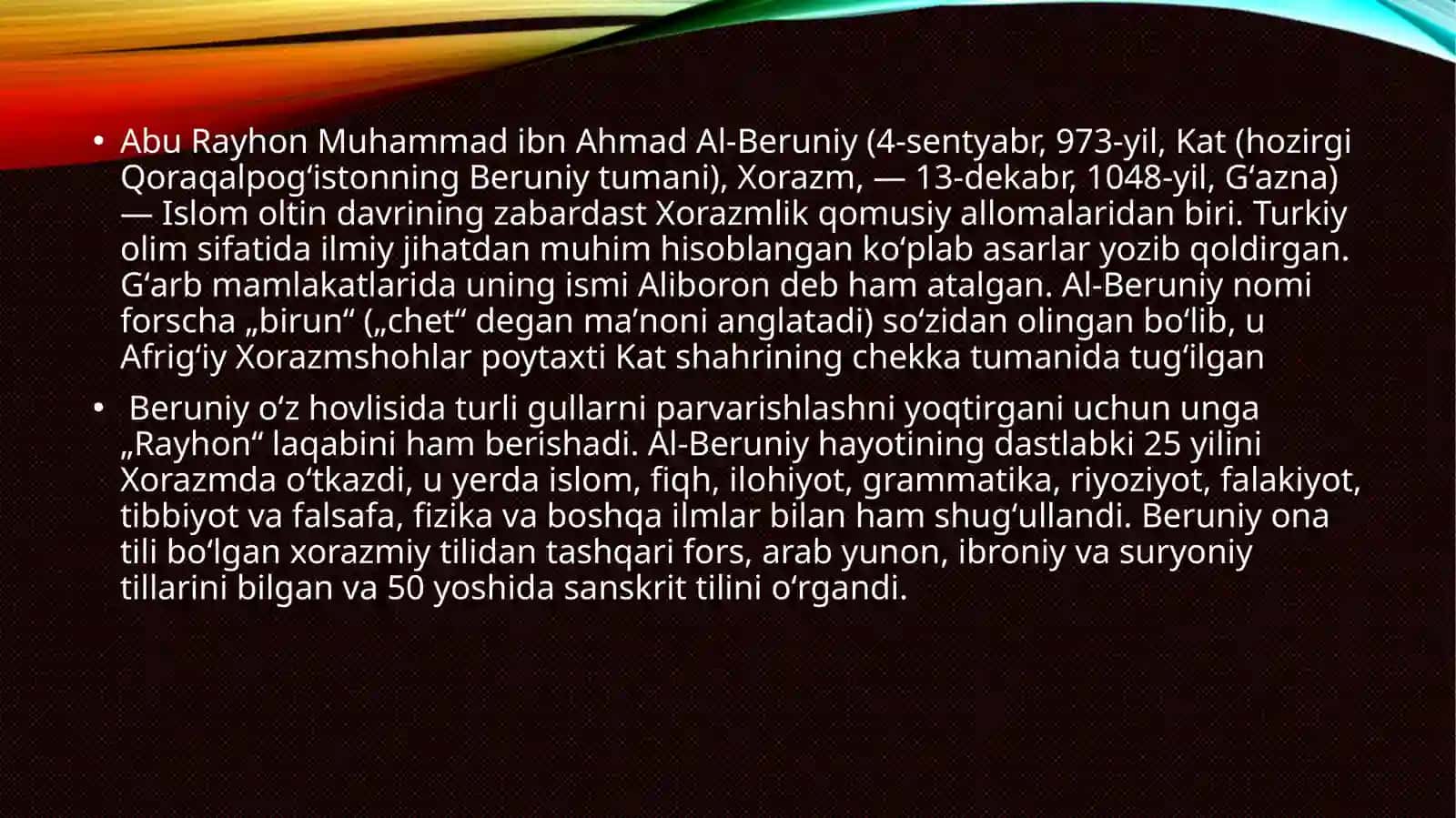 Abu Rayhon Beruniy 2