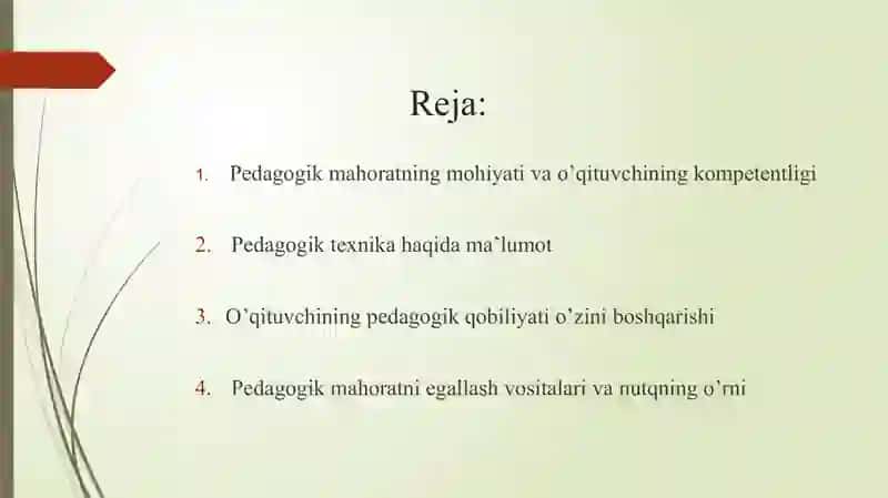 O'qituvchining pedagogik mahorati 2