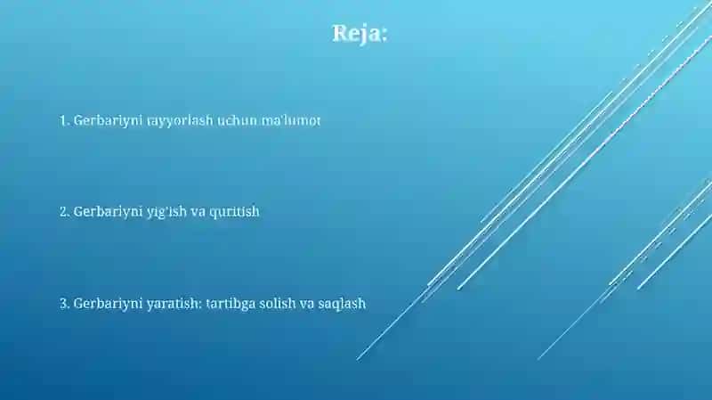 Gerbariy tayyorlash va tayyorlash usullari haqida malumot berish 2