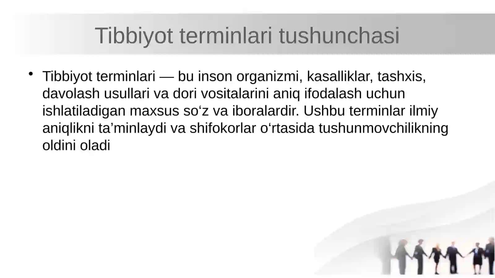 Tibbiyot terminlari tushunchasi 2
