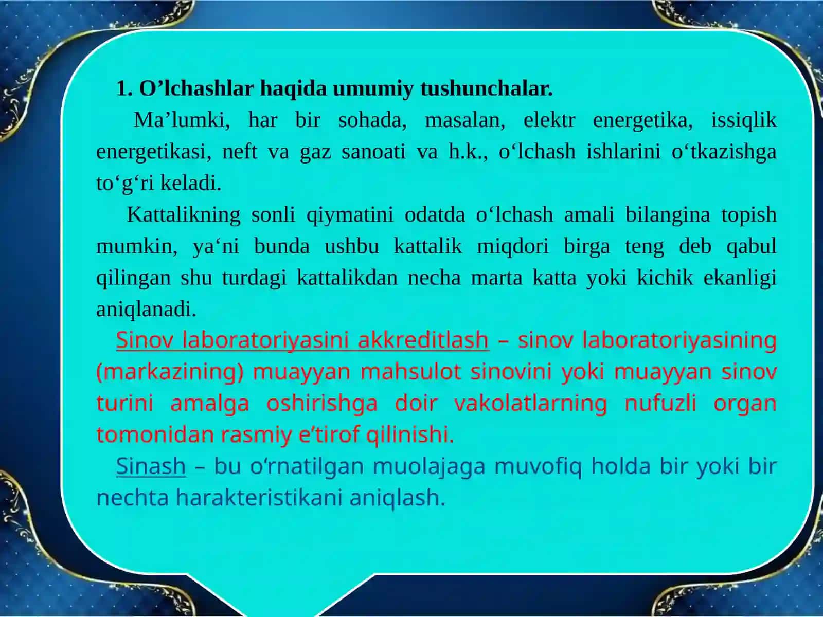 O’lchashlar haqida umumiy tushunchalar 2