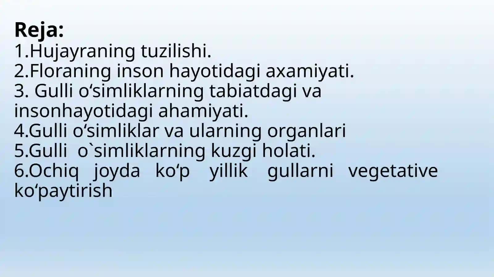 Hujayraning oziqlanishi rivojlanishi va ko`payishi chi: Ijtimoiy-gumanitar fanlar Sh.Kurbanova 2
