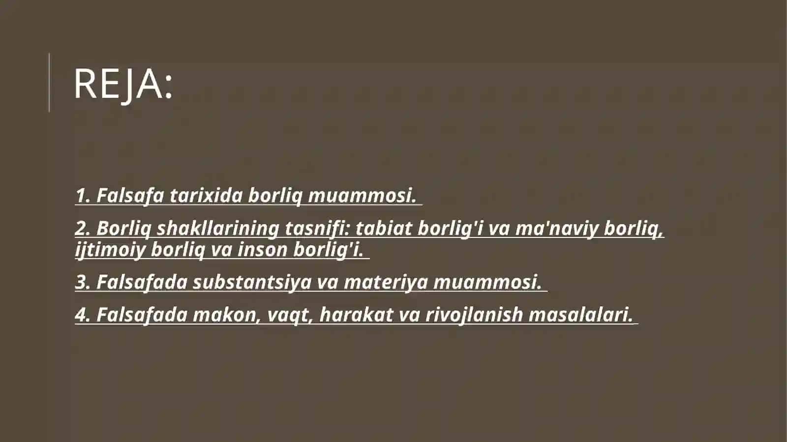 Borliq-falsafaSI 2