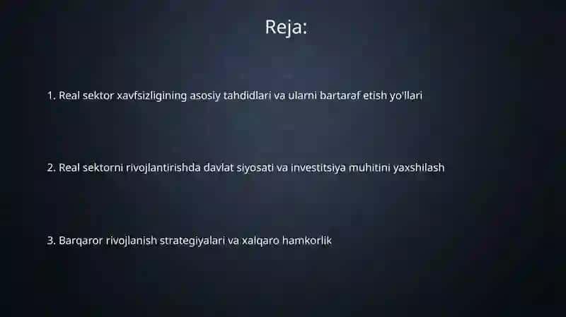 Iqtisodiyotning real sektorining xavfsizligini ta’minlash yo‘llari 2