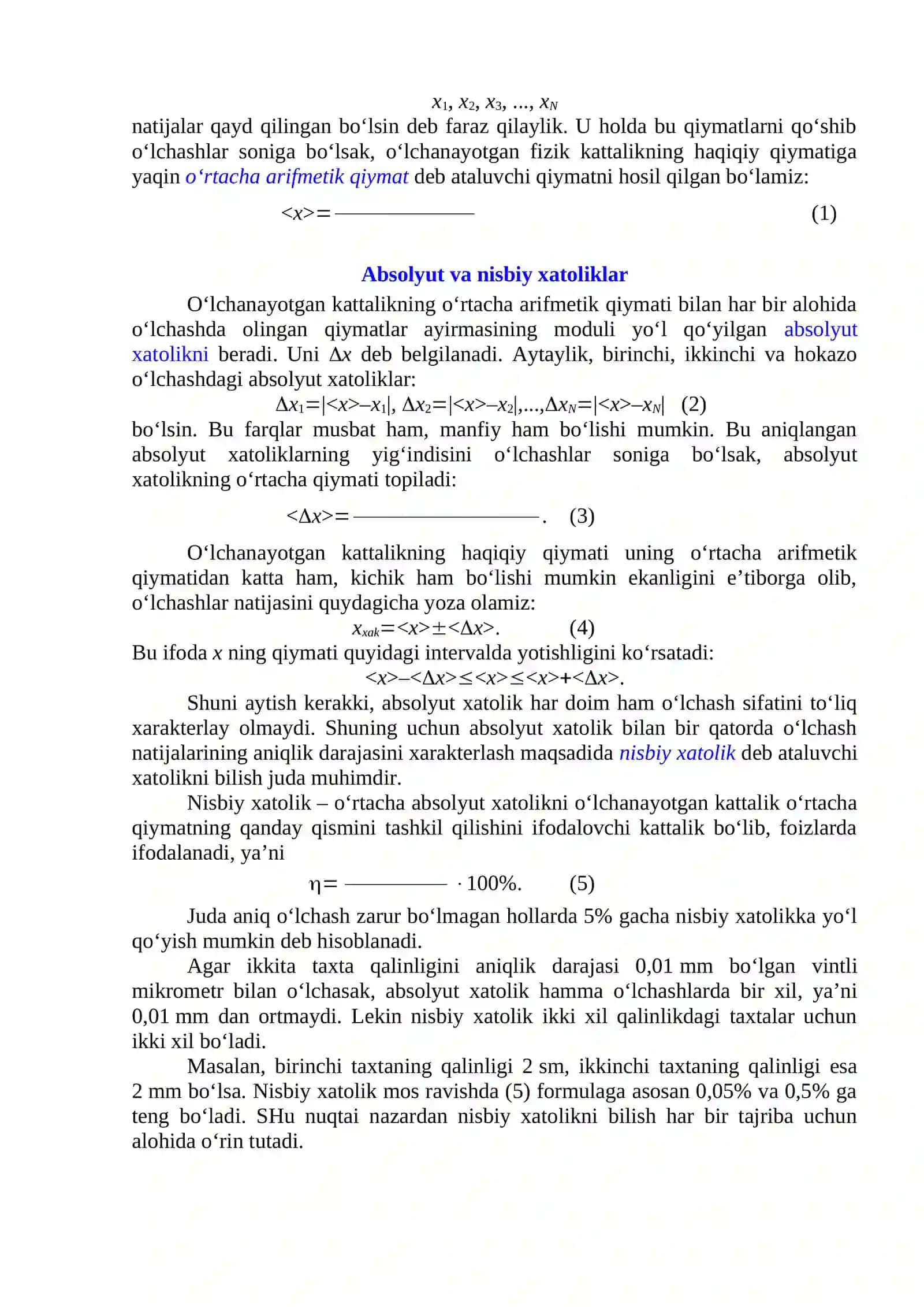 O‘lchash natijalarini ishlab chiqish 2