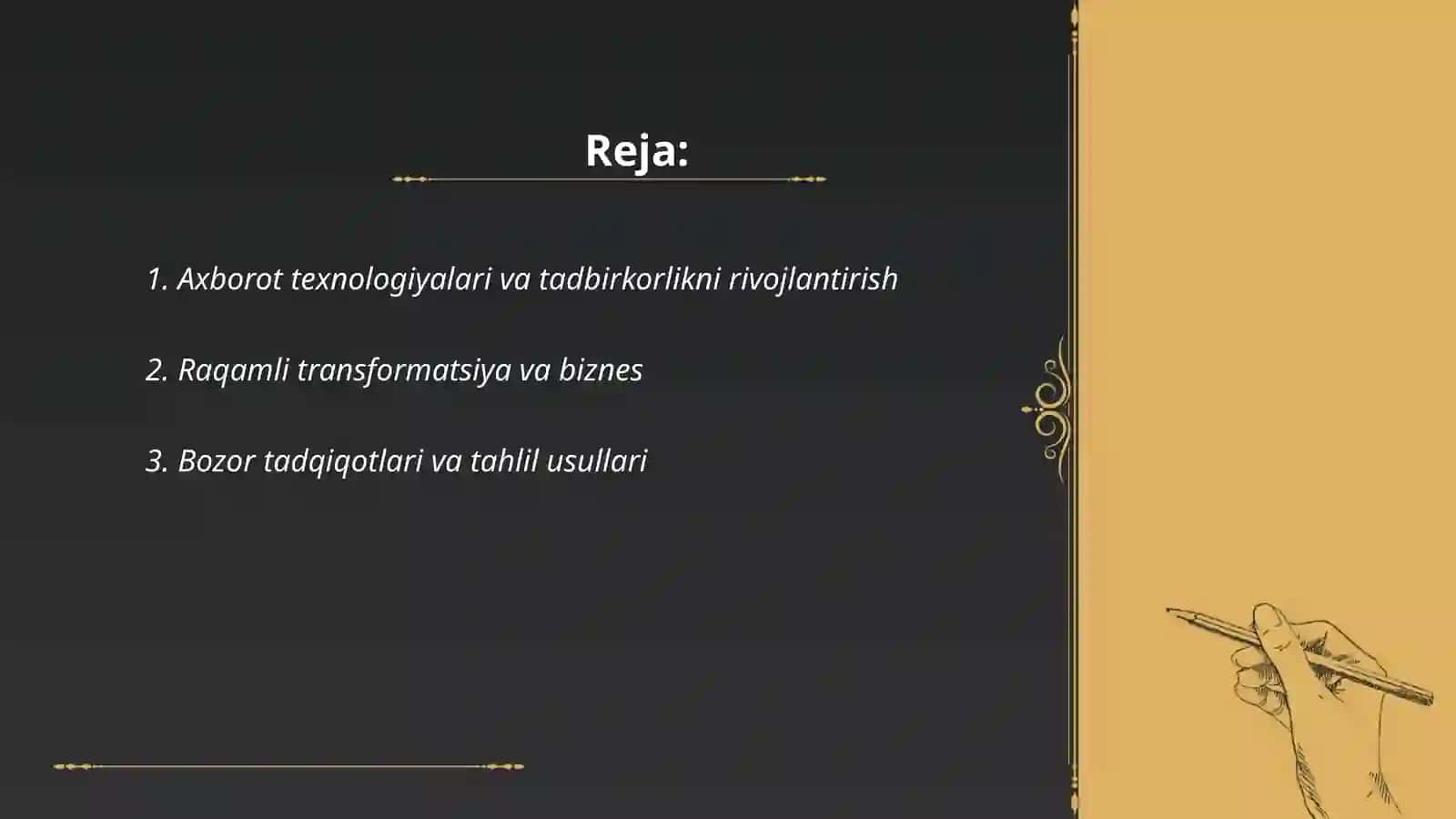 Tadbirkorlik faoliyatini axborot bilan taʼminlash 2