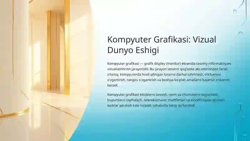 Kompyuter Grafikasi: Vizual Dunyo Eshigi 2