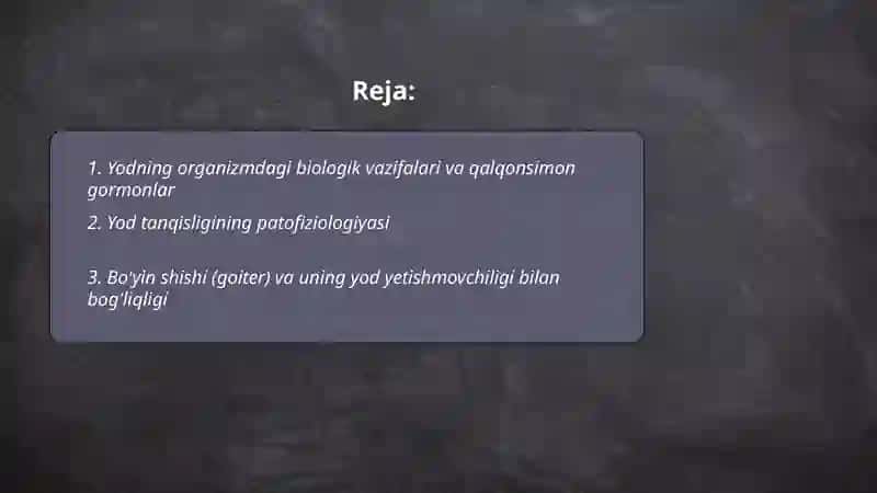 Yod tanqisligining odam organizmida ahamiyati 2