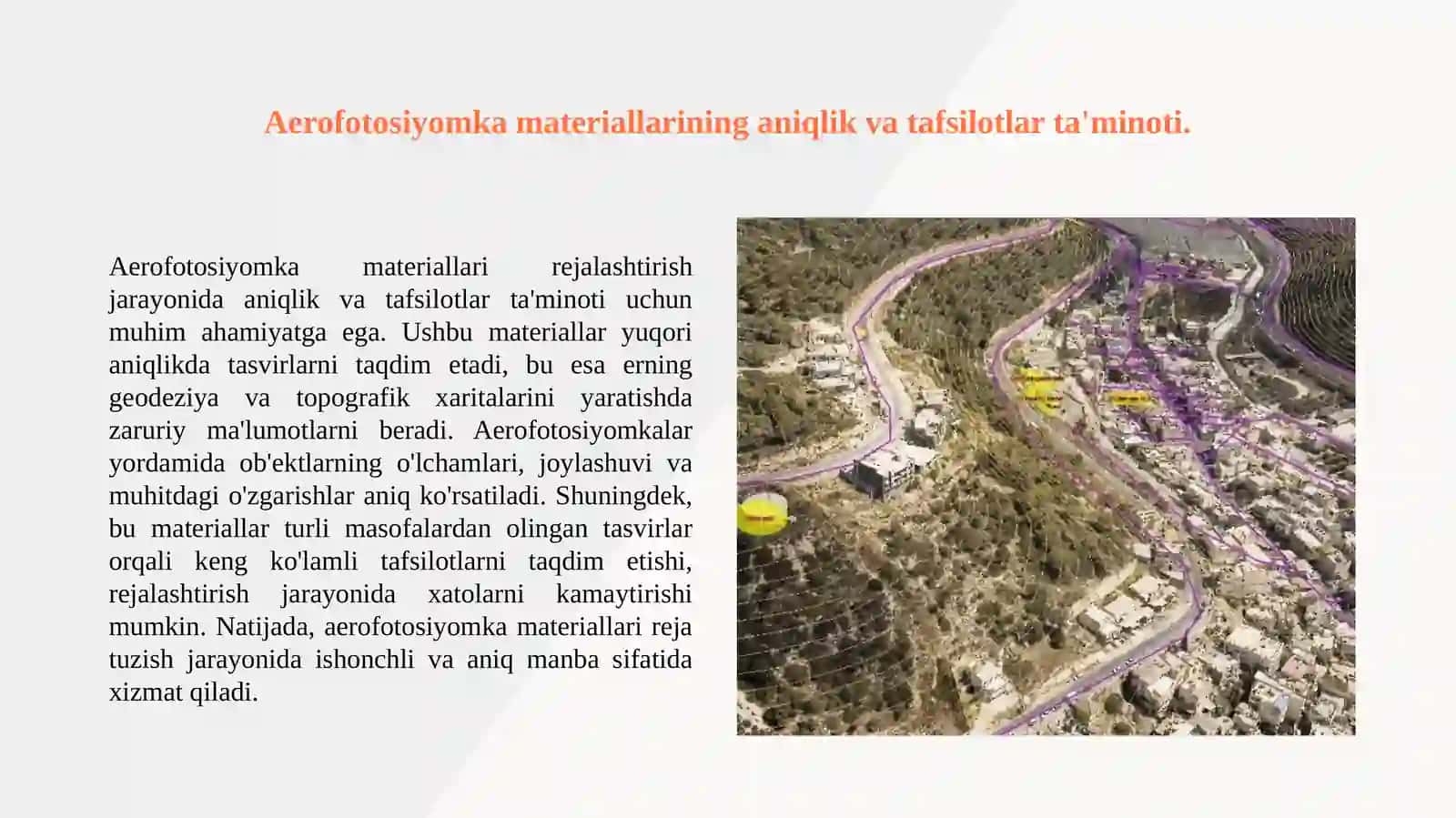 Planlarni to'g'irlashda aerofotosiyomka materiallaridan foydalanish 2
