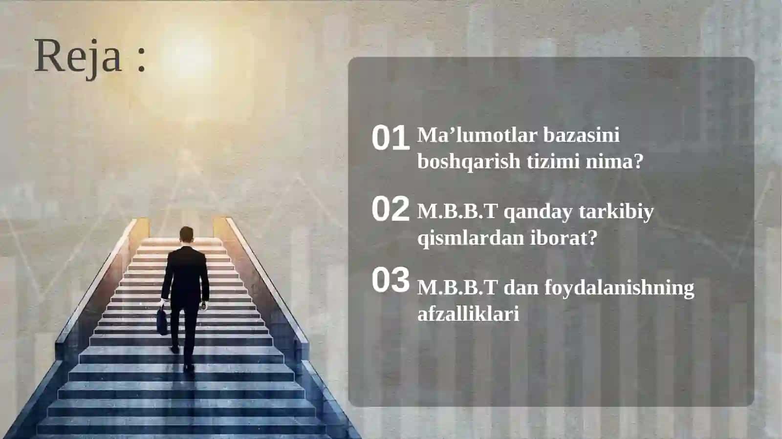 Ma’lumotlarbazasini boshqarish tizimlari 2