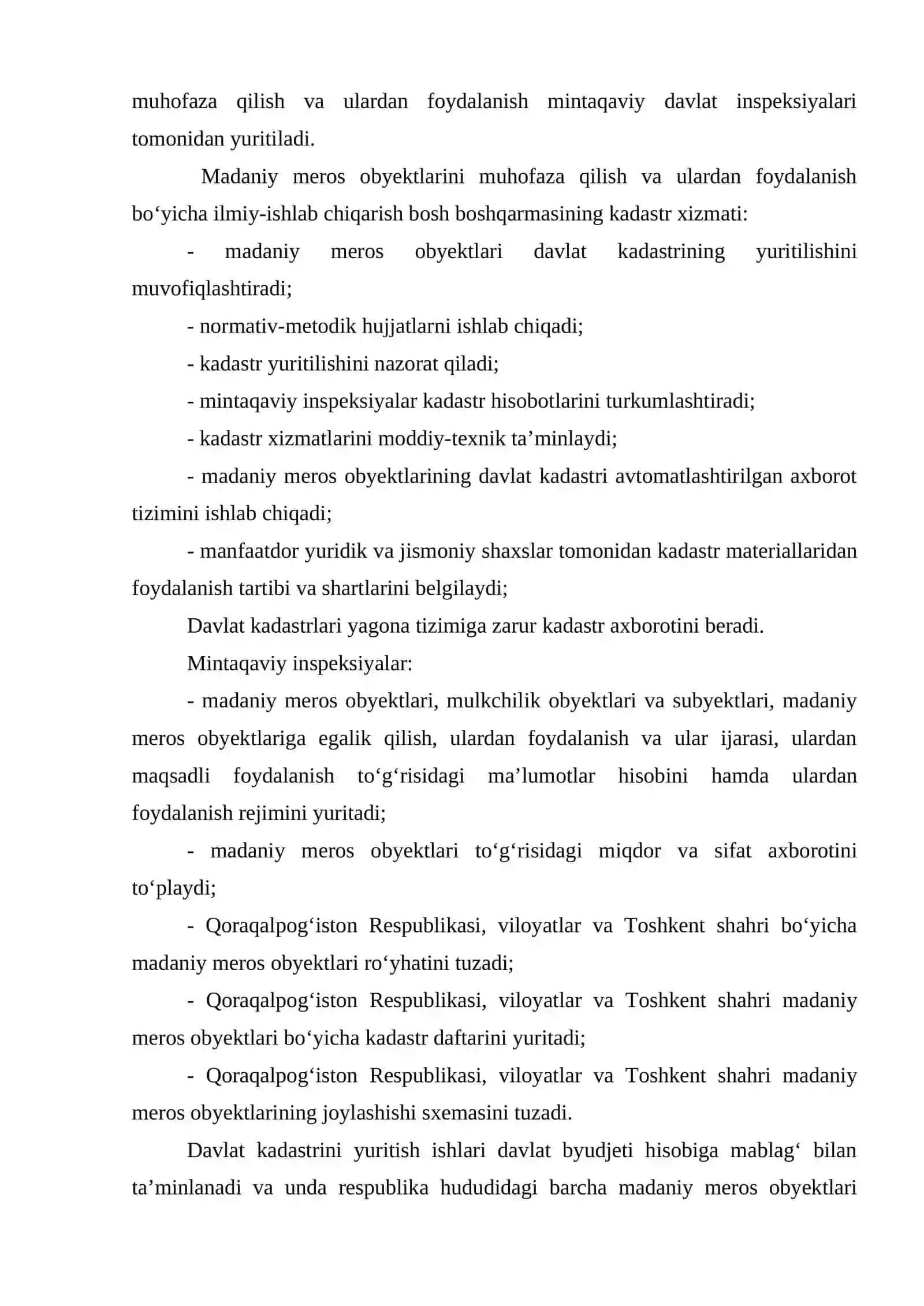 MADANIY MEROS OBYEKTLARI DAVLAT KADASTRI 2