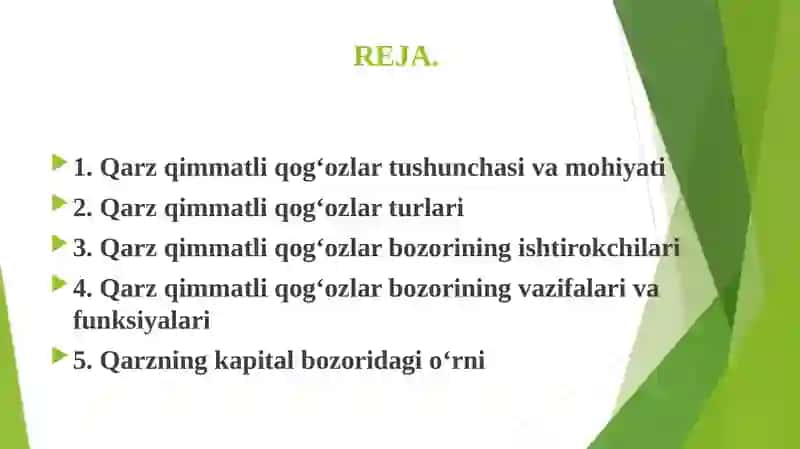 Qarz qimmatli qog‘ozlar instrumentlar bozori 2