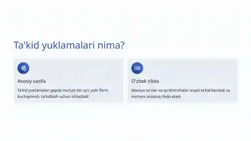 Ta'kid va inkor yuklamalari 2