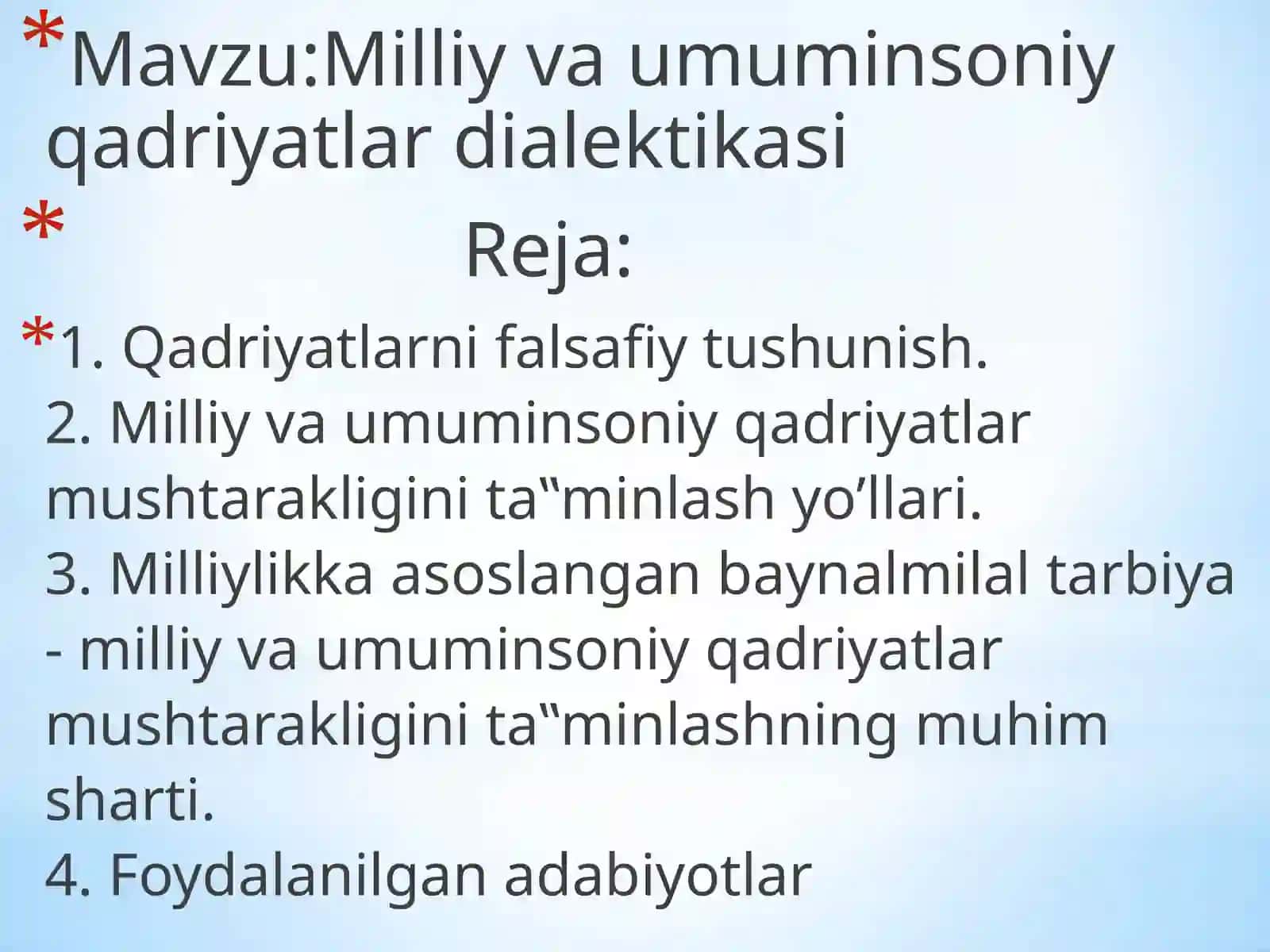 Milliy va umuminsoniy qadriyatlarda dialektikasi 2