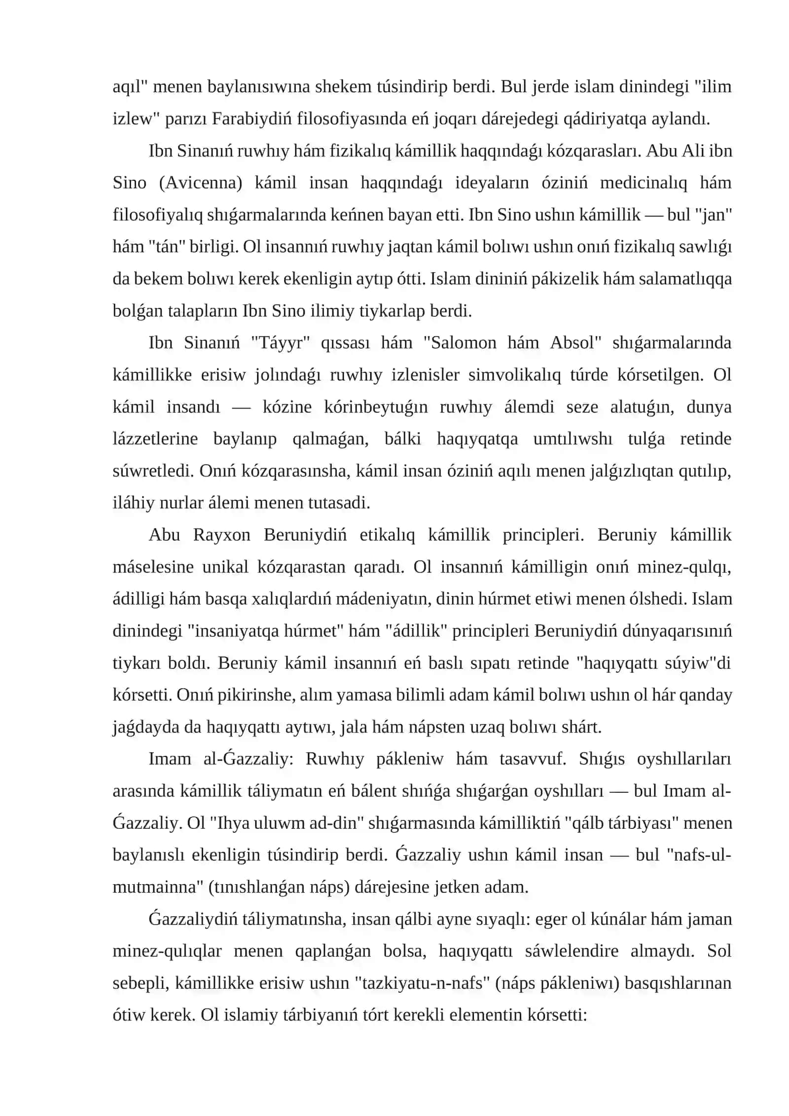 Shıǵıs oyshıllarılarınıń islam dininiń adam kámilligine tásiri haqqındaǵı ideyaları 2