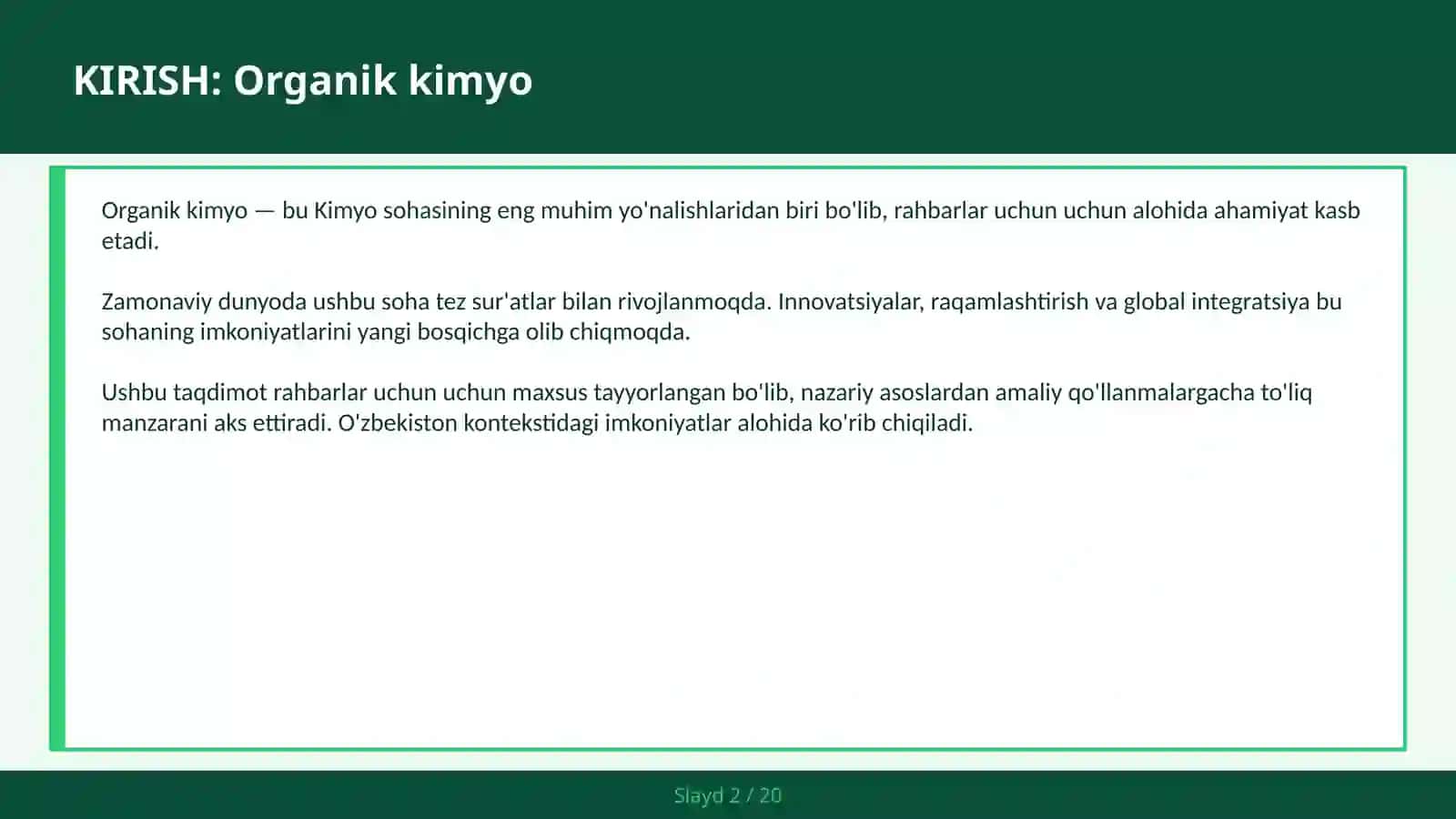 Organik kimyo 2