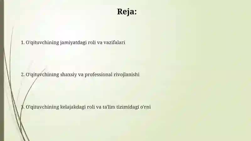 O'qituvchining jamiyatda tutgan oʻrni 2