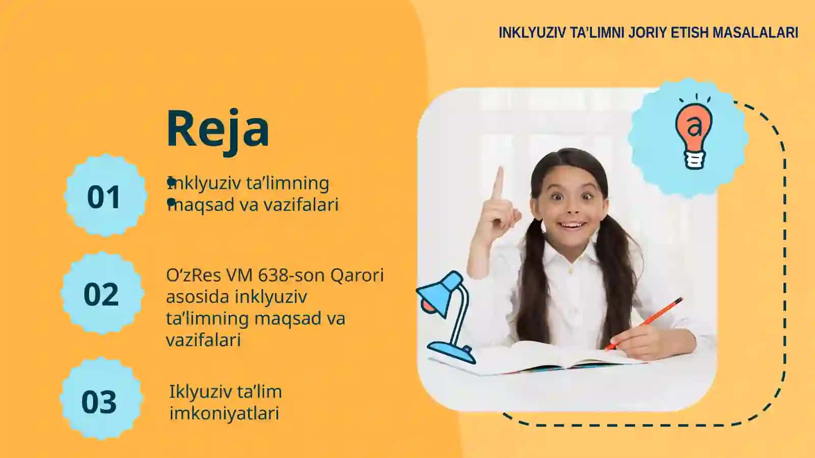 INKLYUZIV TA’LIMNI JORIY ETISH MASALALARI 2