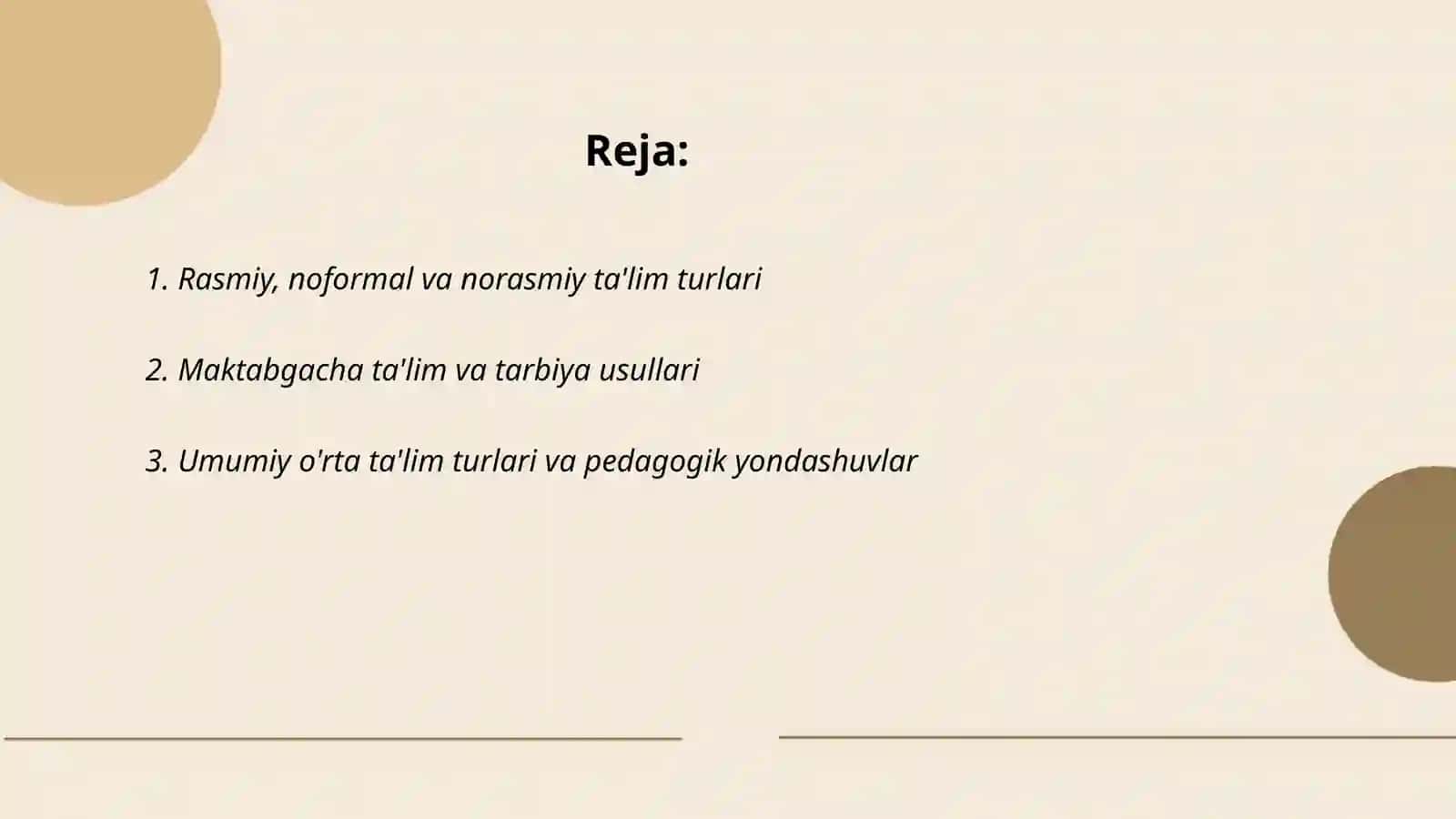 Ta'limning turlari va pedagogik usullar 2