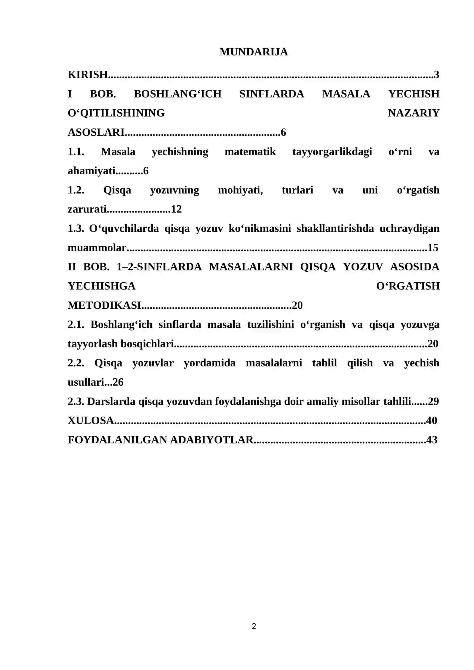 Boshlang'ich 1-2-sinflarda matematikadan masalalar yechishda qisqa yozuv ko'nikmasini shakllantirish metodikasi 2