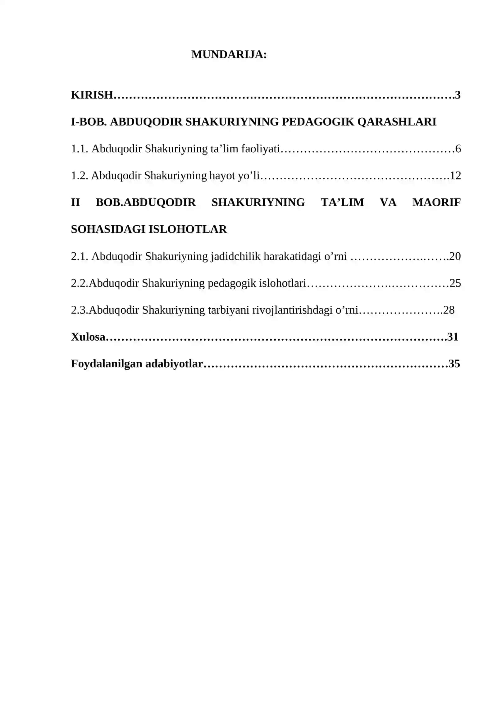 Abduqodir Shakuriyning ta’lim tarbiyani rivojlantirishda tutgan o’rni 2