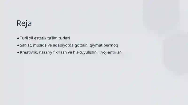 Estetik tarbiyaning turlari va yoʻnalishlari 2