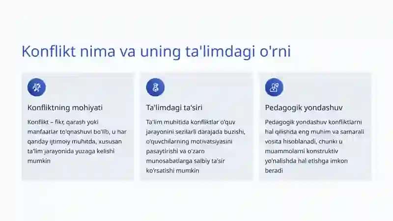 Konfliktlarni pedagogik yo'l bilan hal etish 2