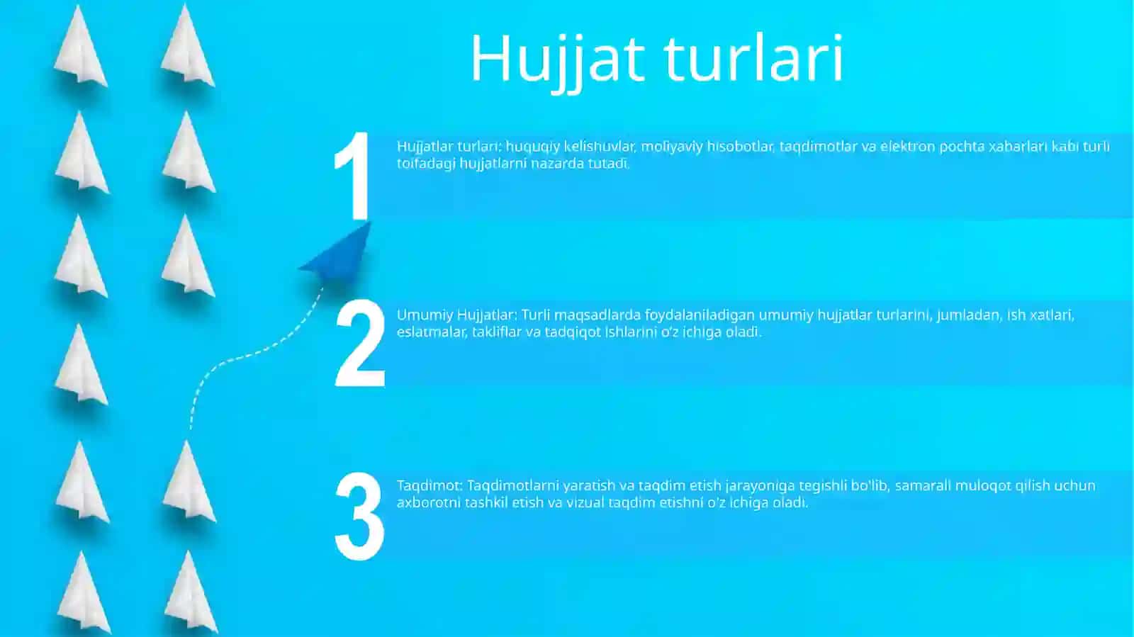 Umumiy Hujjatlar Bo'Yicha Taqdimot 2
