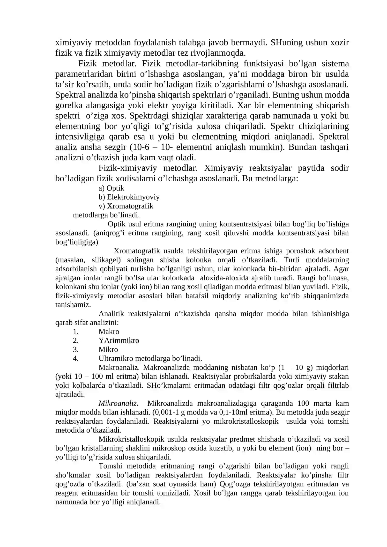 Analitik kimyo prеdmеti maqsadi, vazifalari va mеtodlari 2