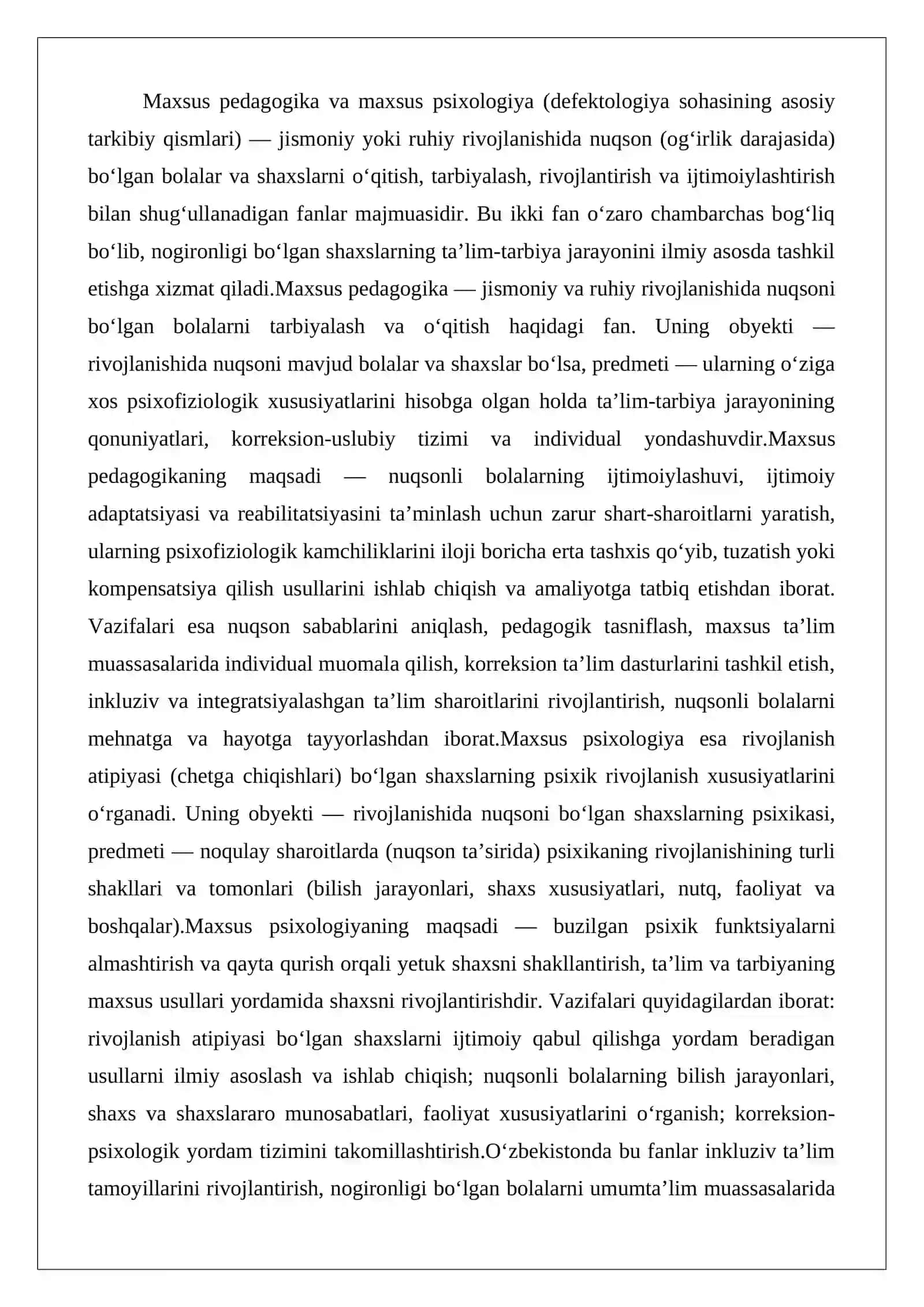 Maxsus pedagogika va maxsus psixologiya 2