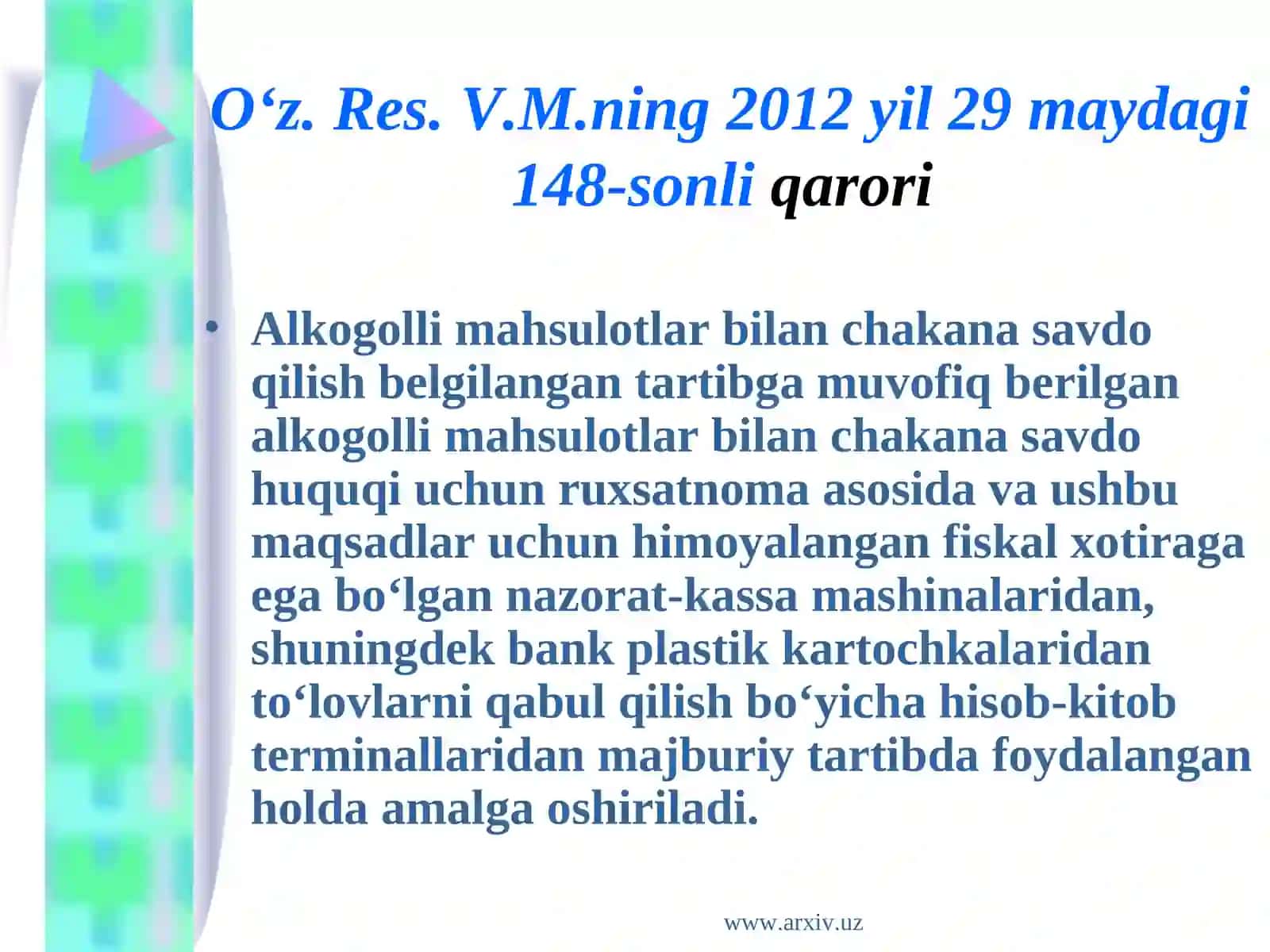 Alkogol va tamaki mahsulotlari bilan chakana savdo qilish qoidalari 2