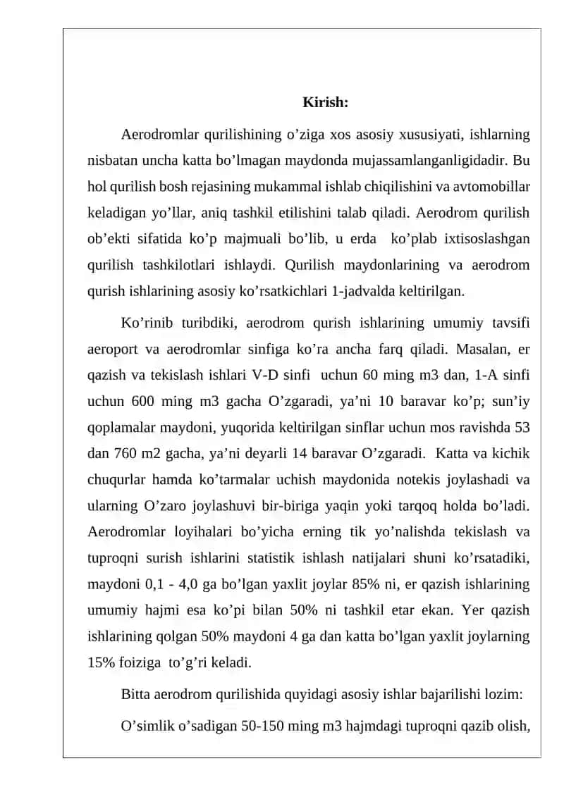 O‘zbekiston aeroportlari va aerodromlari haqida ma’lumot 2