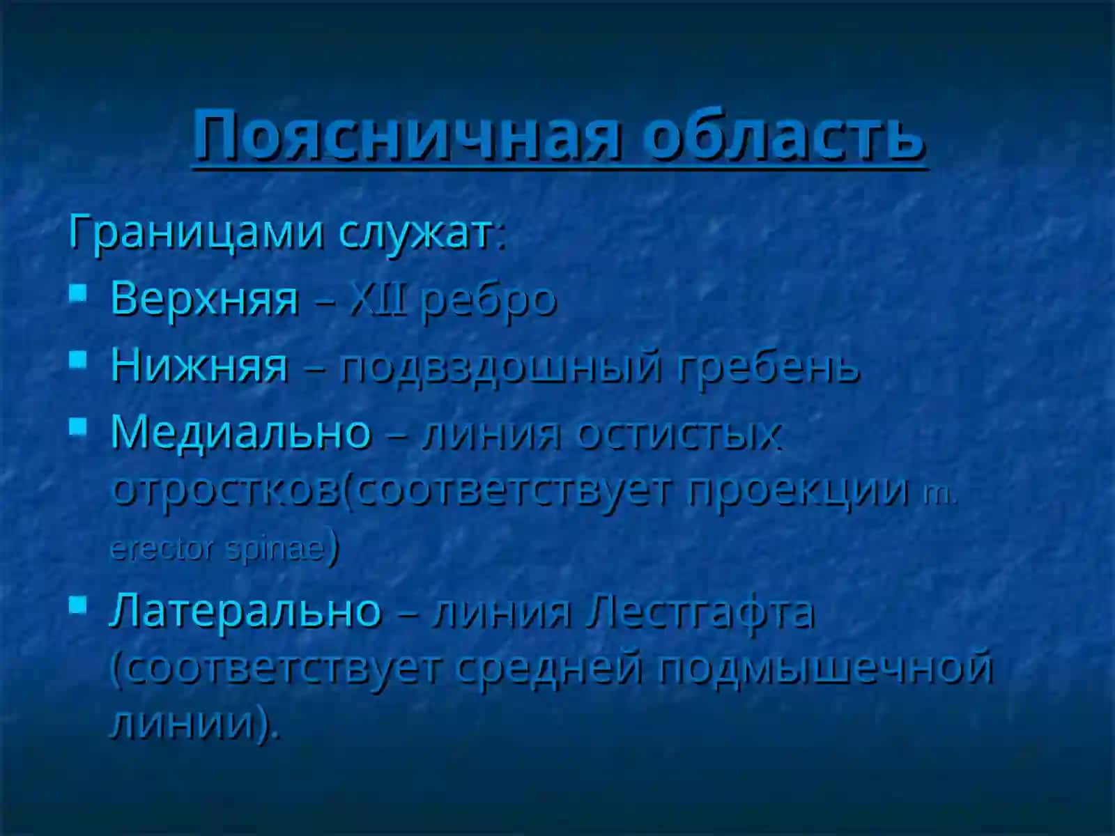 Поясничная область и забрюшинное пространство 2
