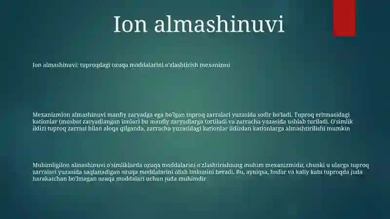 Tuproq Minera Elementlarining Yutish Mexanizmi 2