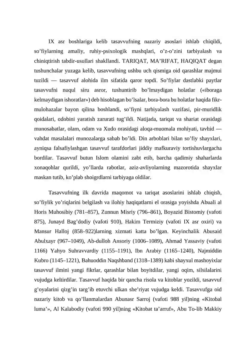 Tasavvuf tushunchasi va uning mohiyati 2
