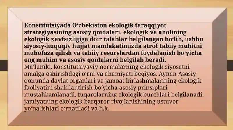 VAZIRLAR MAHKAMASINING EKOLOGIK VAKOLOTLARI 2