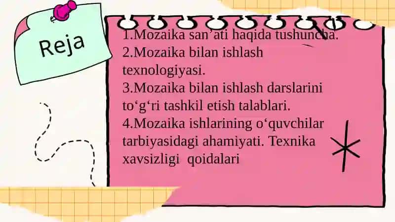 Mozaika usulida amaliy darslarni tashkil etish metodikasi 2