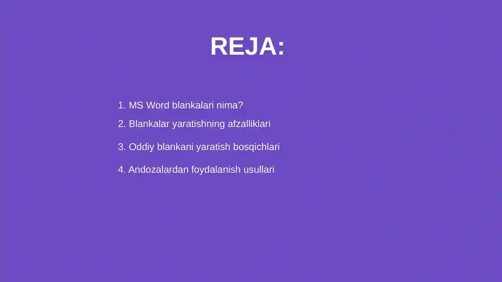 MS Word blankalari yaratish 2