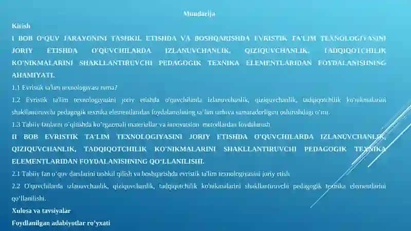 Evristik ta’lim texnologiyasi 2