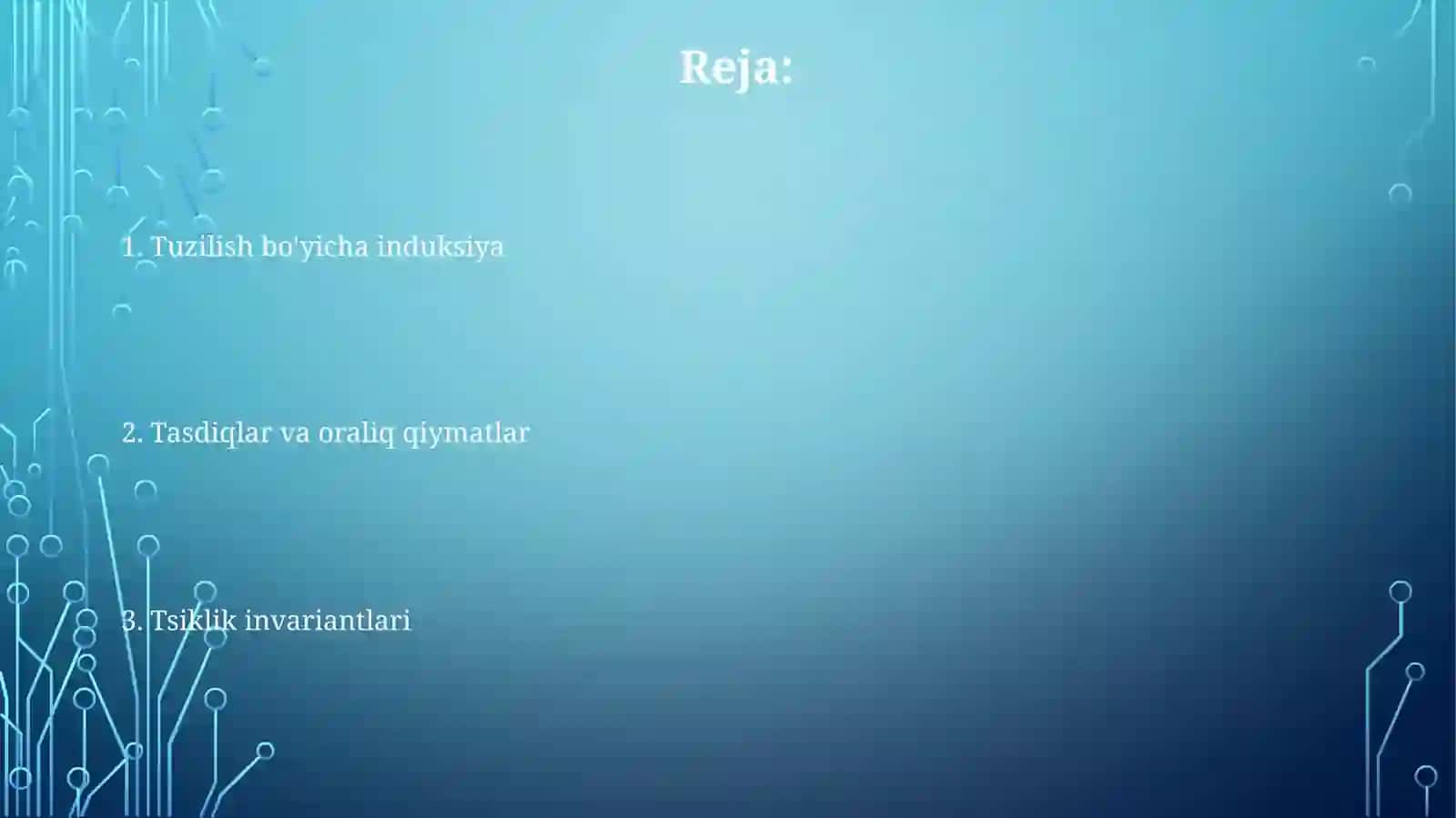 Algoritmnitoʻgʻriliginitekshirishgamisollar 2