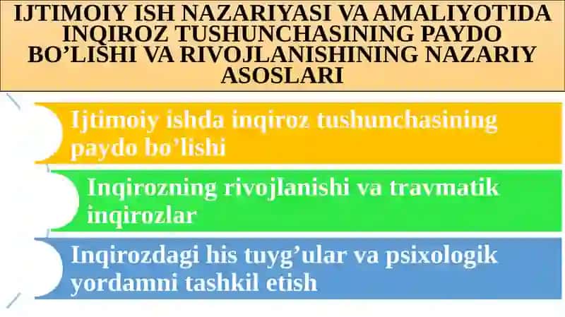 Gumanitar krizislar sharoitida ijtimoiy ish 2