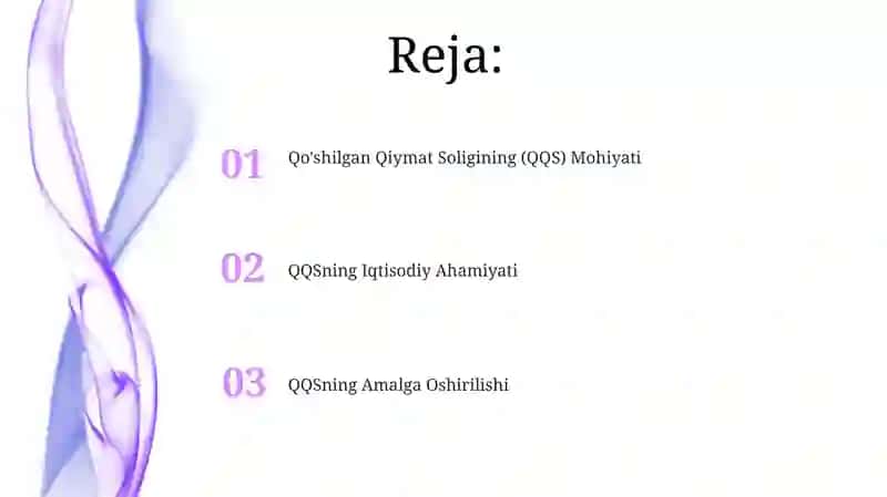 Qo'shilgan Qiymat Solig'i (QQS) Mohiyati 2